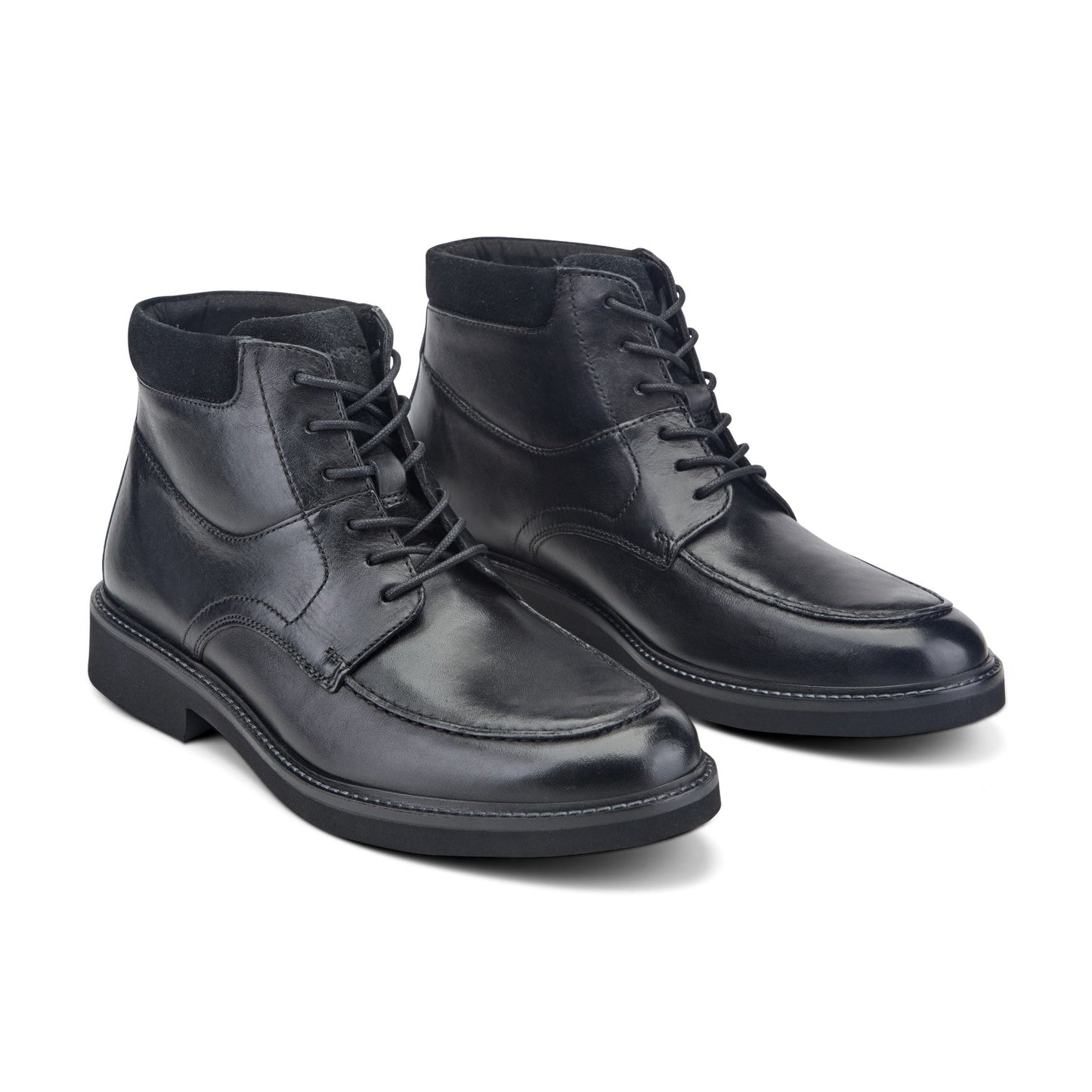 Rockport Macklin Moc Toe Lace-Up Leather Boots