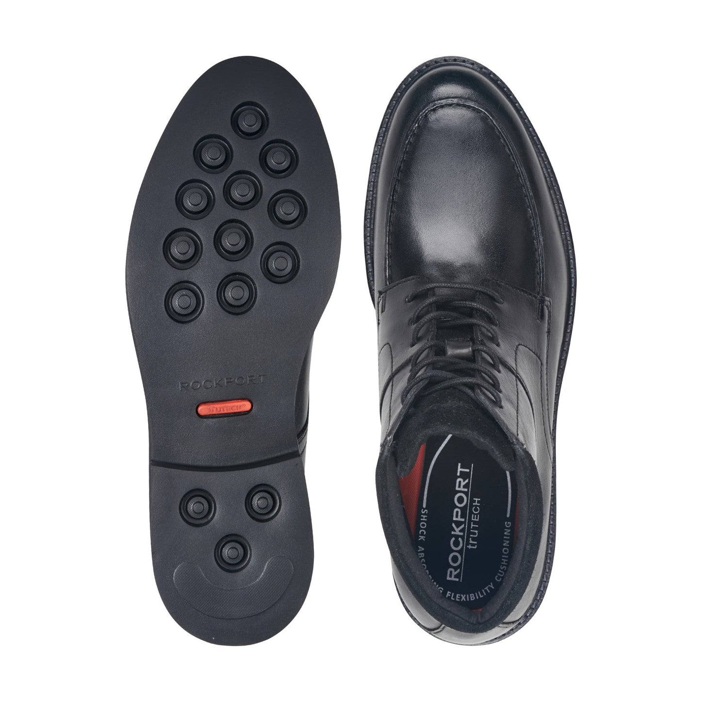 Rockport Macklin Moc Toe Lace-Up Leather Boots