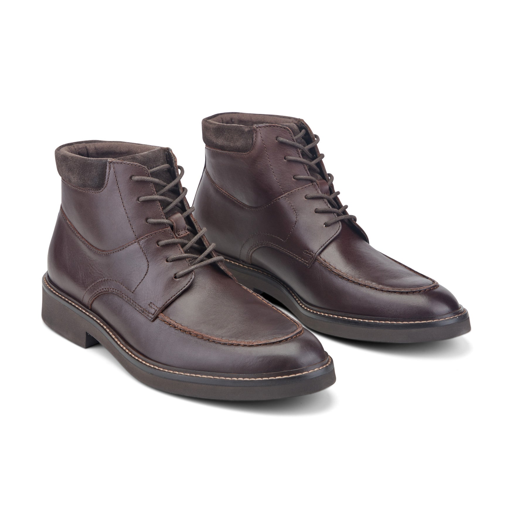 Rockport Macklin Moc Toe Lace-Up Leather Boots