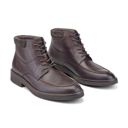 Rockport Macklin Moc Toe Lace-Up Leather Boots
