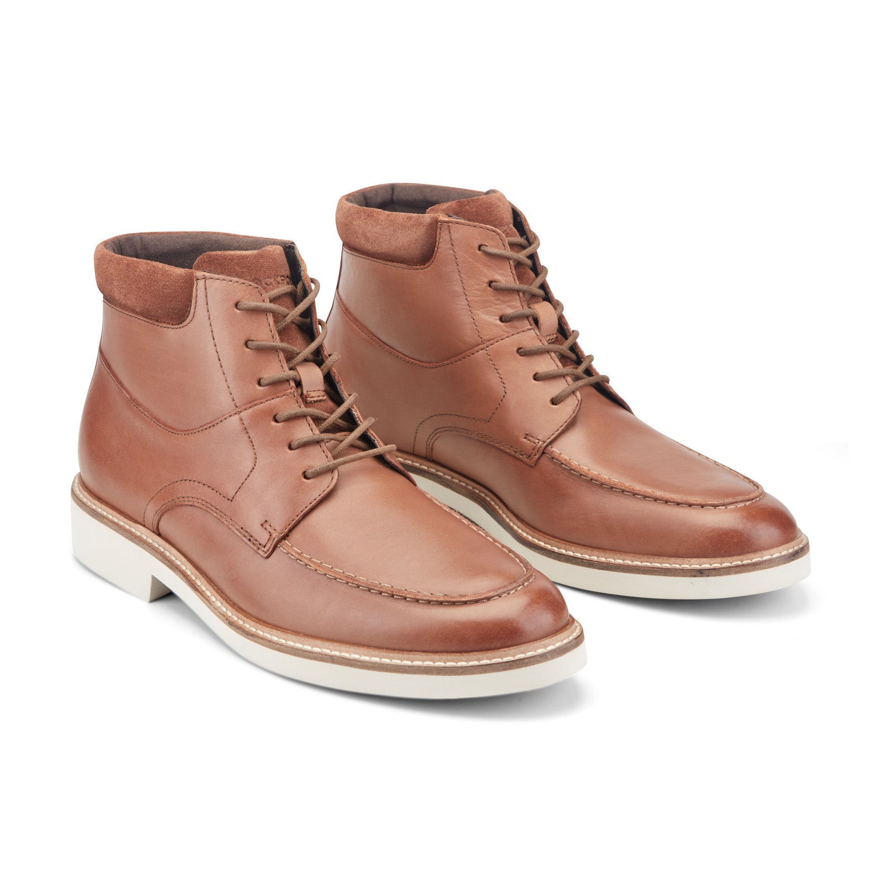 Rockport Macklin Moc Toe Lace-Up Leather Boots