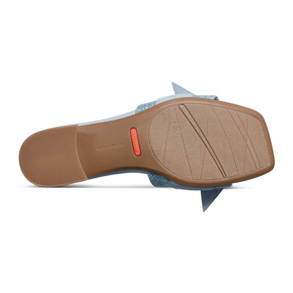 Rockport Carsie Block Heel Square Toe Slip-on Sandals