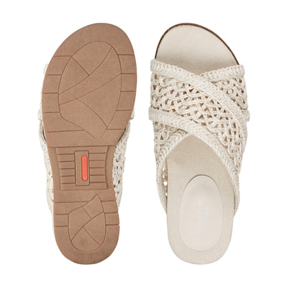 Rockport Zora Open Toe Slip-on Flat Casual Sandals