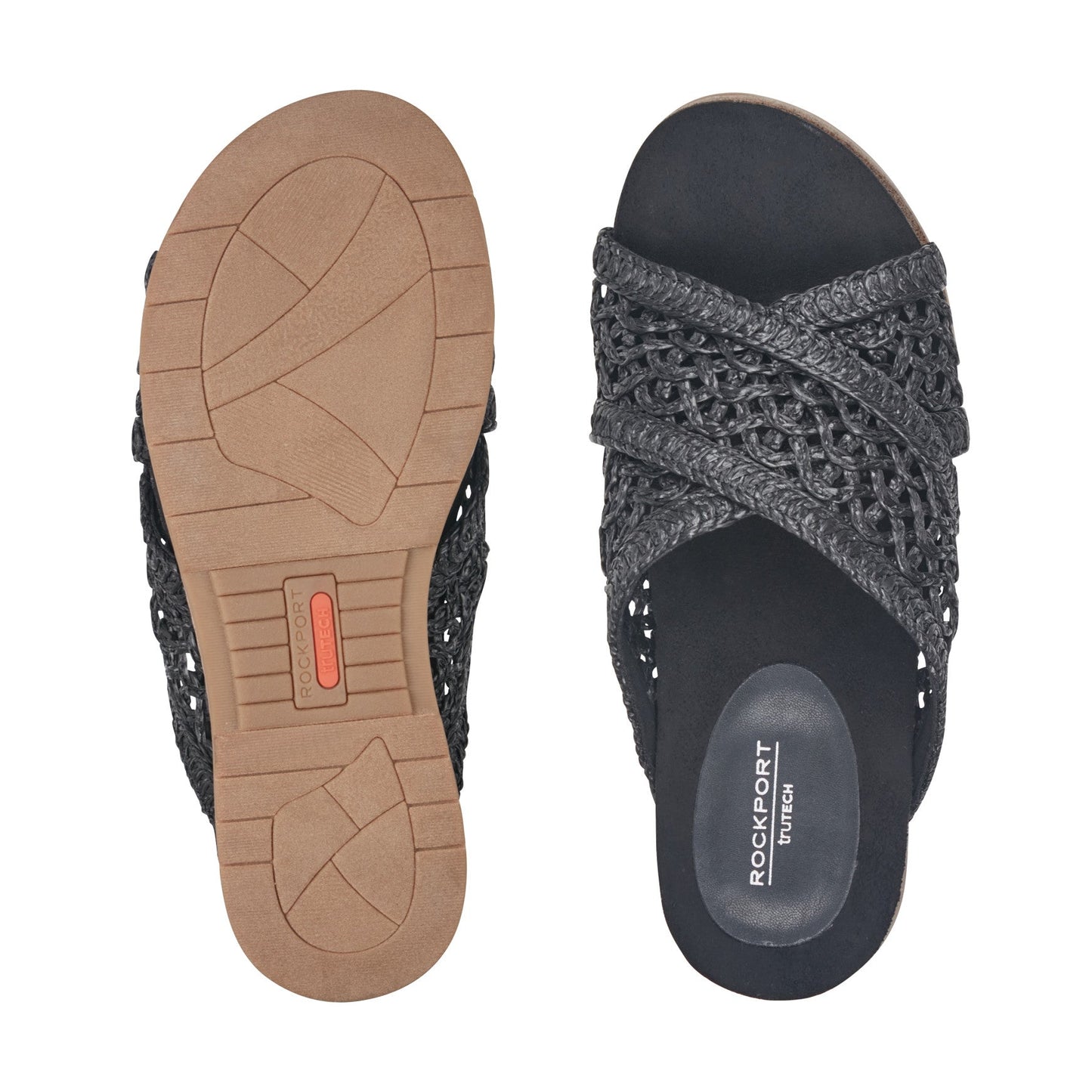 Rockport Zora Open Toe Slip-on Flat Casual Sandals