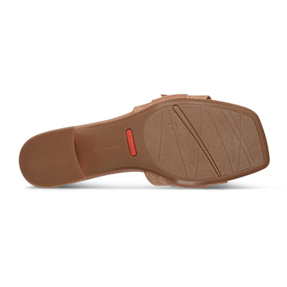Rockport Carsie Block Heel Square Toe Slip-on Sandals