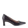 Dark Brown Croco Leather